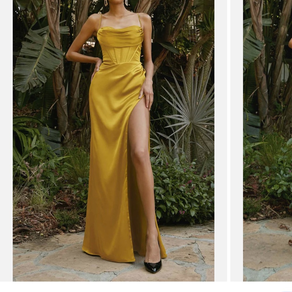 Cinderella Divine silk corset dress/marigold/size 2